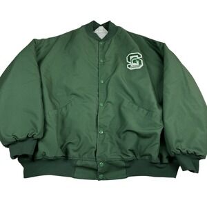Vintage Michigan State Spartans Varsity Jacket Mens 4X/5X Snap 70s Sportswear